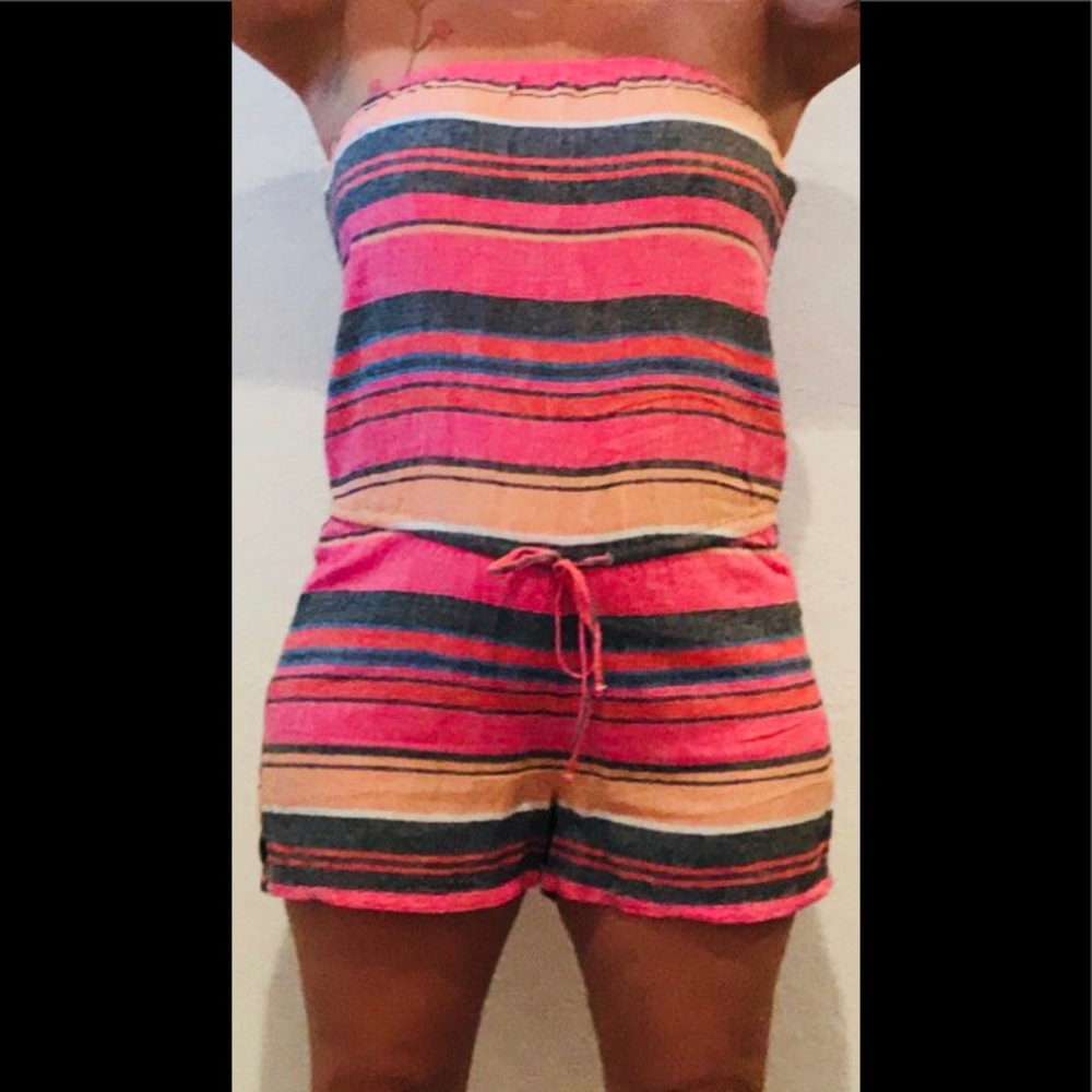 Strapless shorts onsie